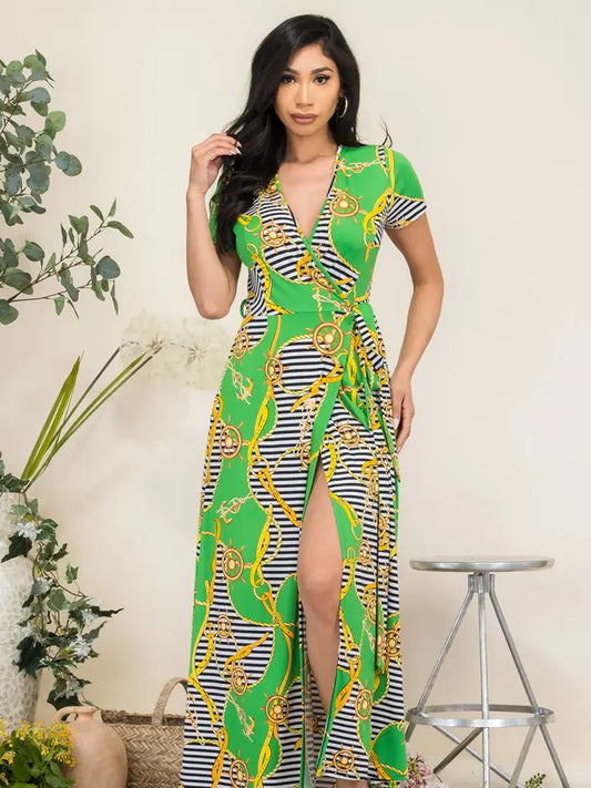 9.6.25 Dress Short sleeve maxi size L