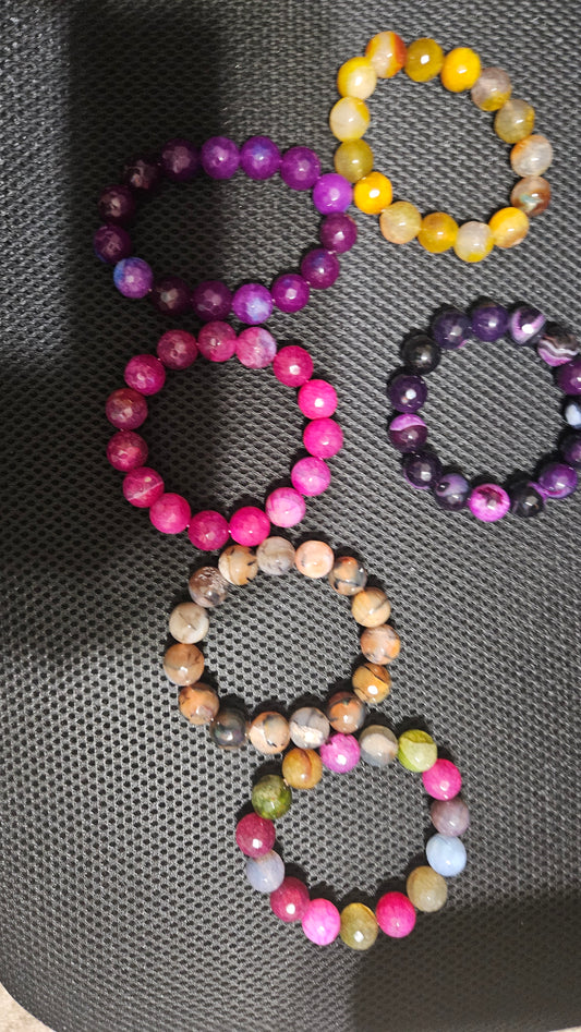 10.11.25 Beaded bracelet 14mm stones