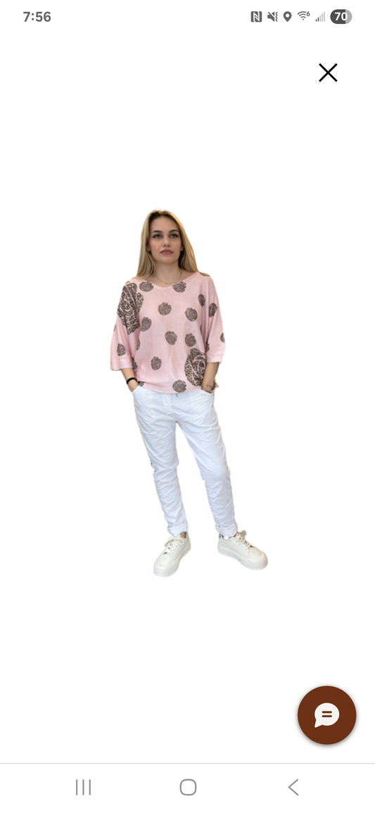 5.30.25 Top Cento Uno mesh w black roses up to 1x