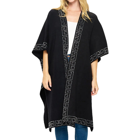 10.2.25 Shawl Bling maze crystal rhinestone trim OS