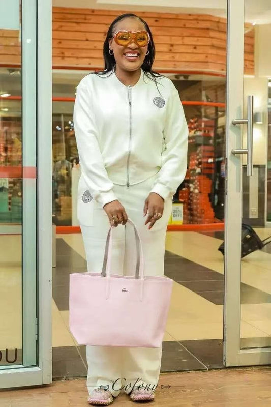 10.22.25 Pants set CD jogger white 3pc