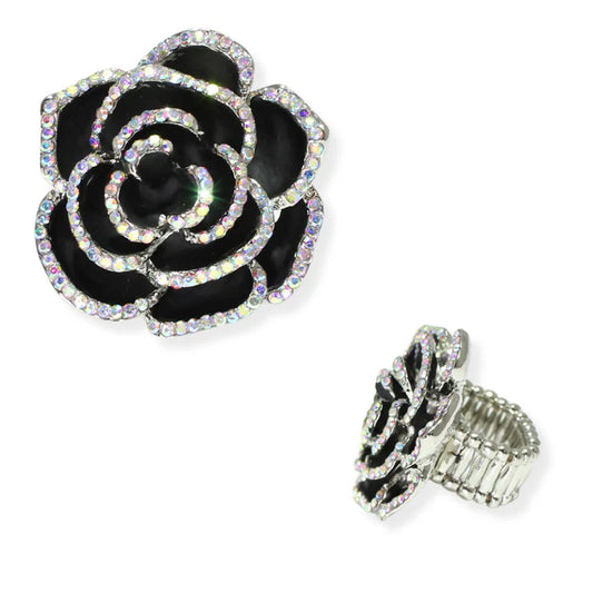 10.14.25 Ring Flower black stretch
