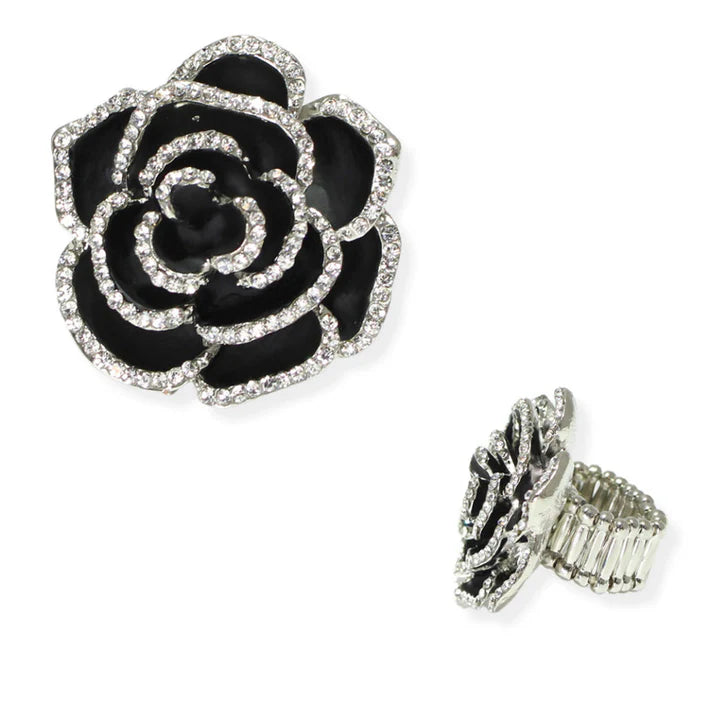 10.14.25 Ring Flower black stretch