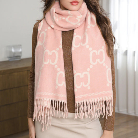 10.14.25 Scarf pink designer pattern C