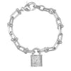 9.29.25 Bracelet lock charm 14k plate link