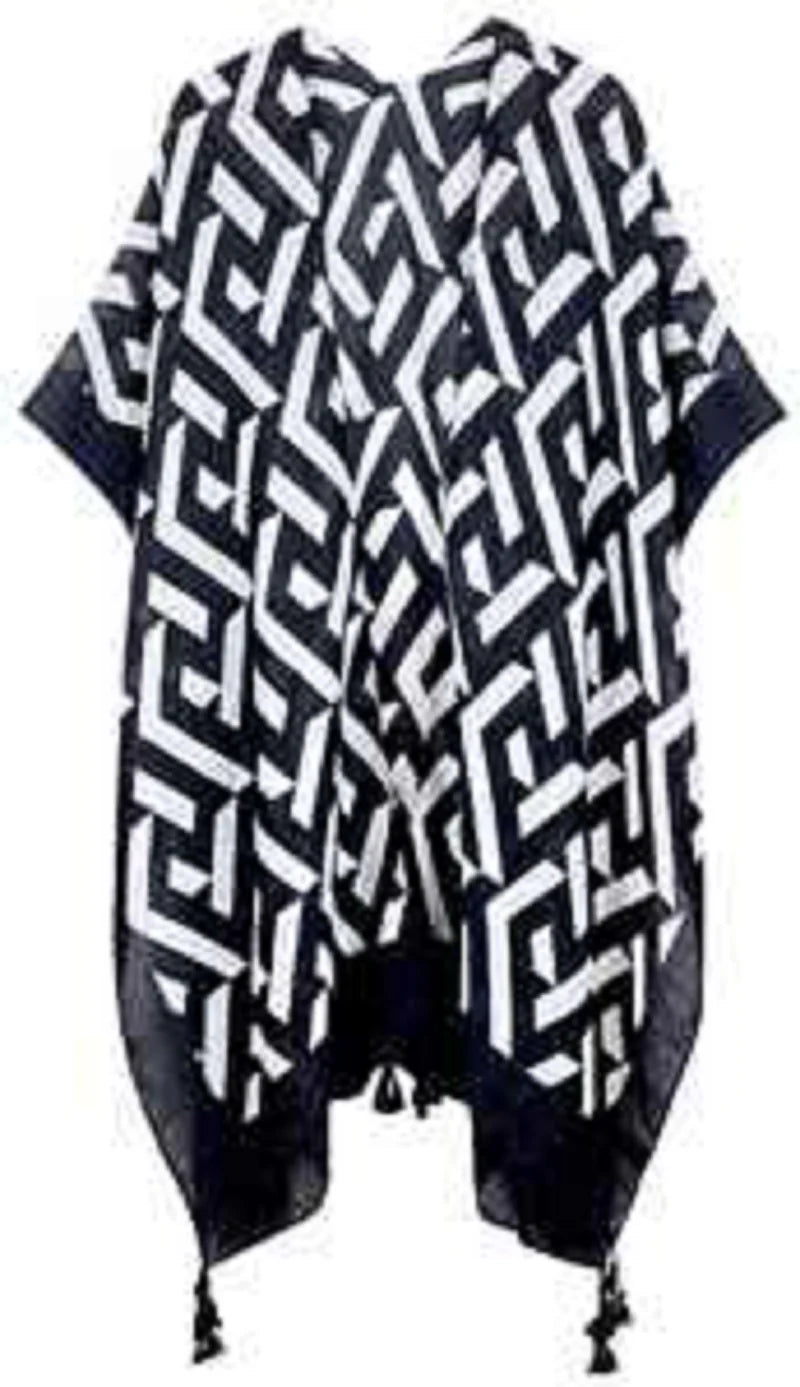 8.6.25 Duster BLACK GEOMETRIC PRINT KIMONO