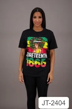 5.29.25 Tshirt afro lady Juneteethn