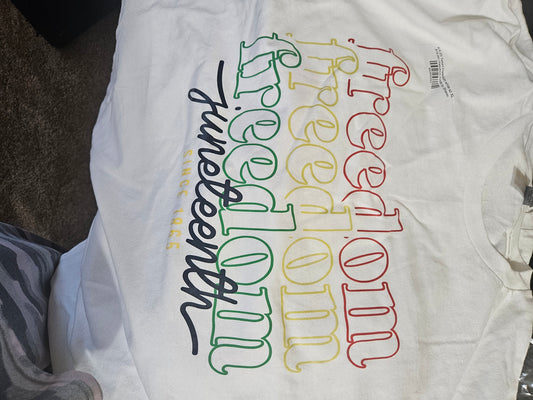 6.8.23 Tshirt Freedom juneteenth black