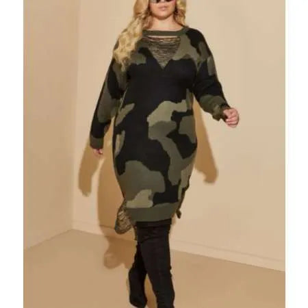 11.16.25 Dress Camo sweater dress