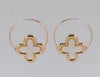 9.11.25 Earring GOLD QUATREFOIL HOOPS