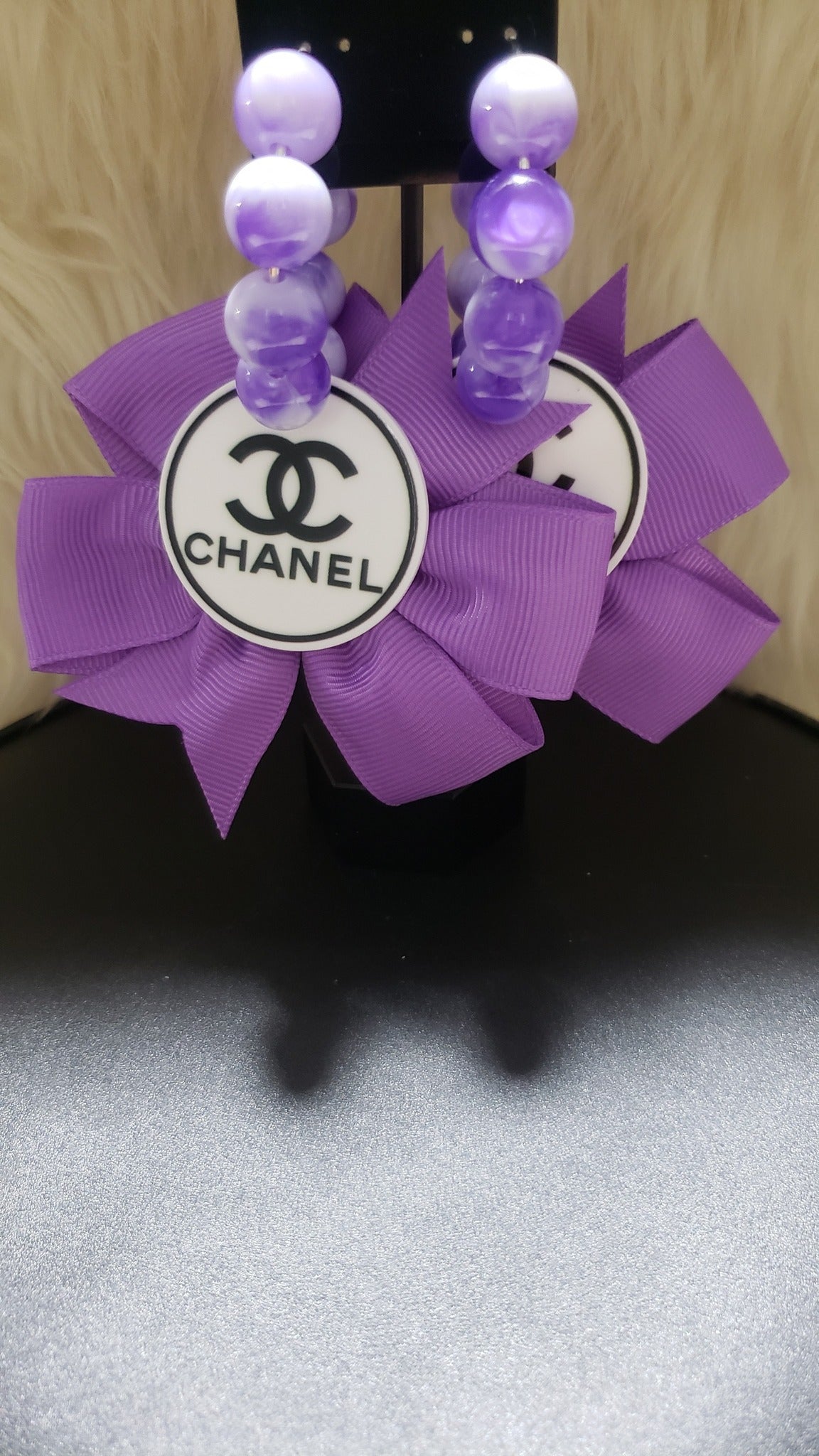 7.22.25 Earrings Ribbon designer