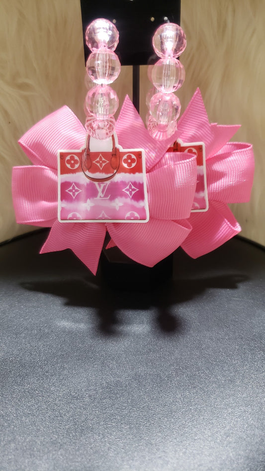 7.22.25 Earrings Ribbon designer