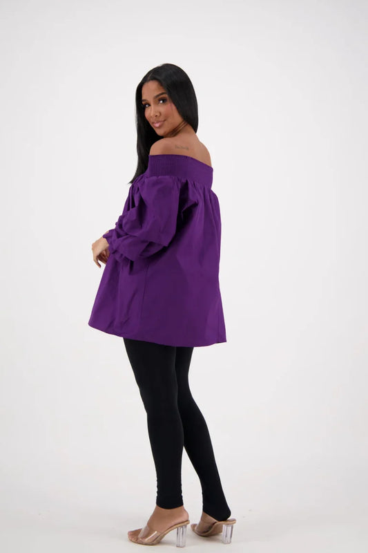8.28.25 Blouse Off shoulder ruffle sleeve  up to 2x