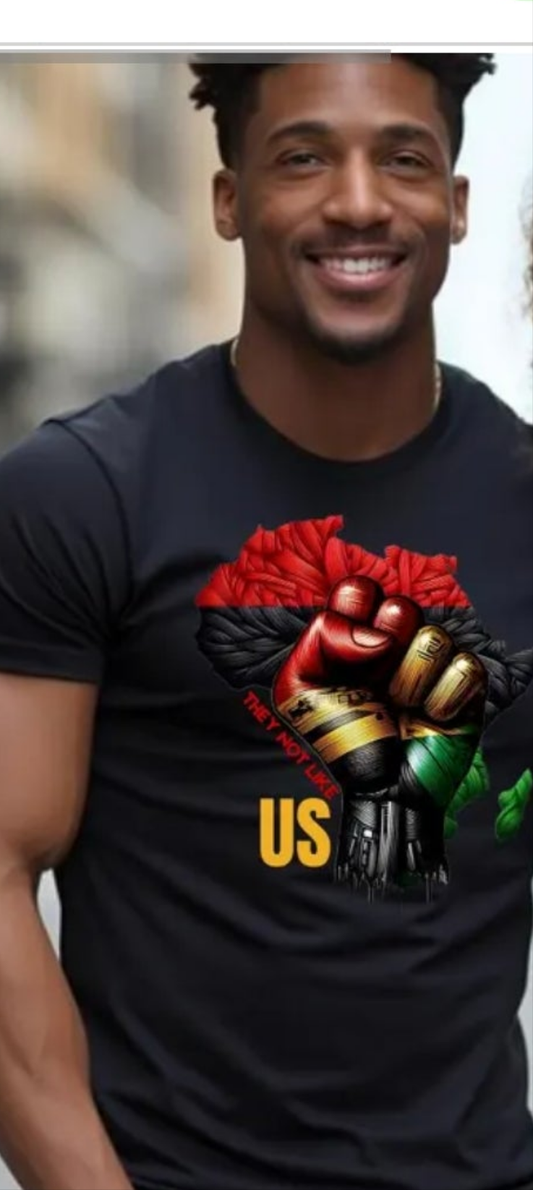 6.9.25 Tshirt They not Fist Black