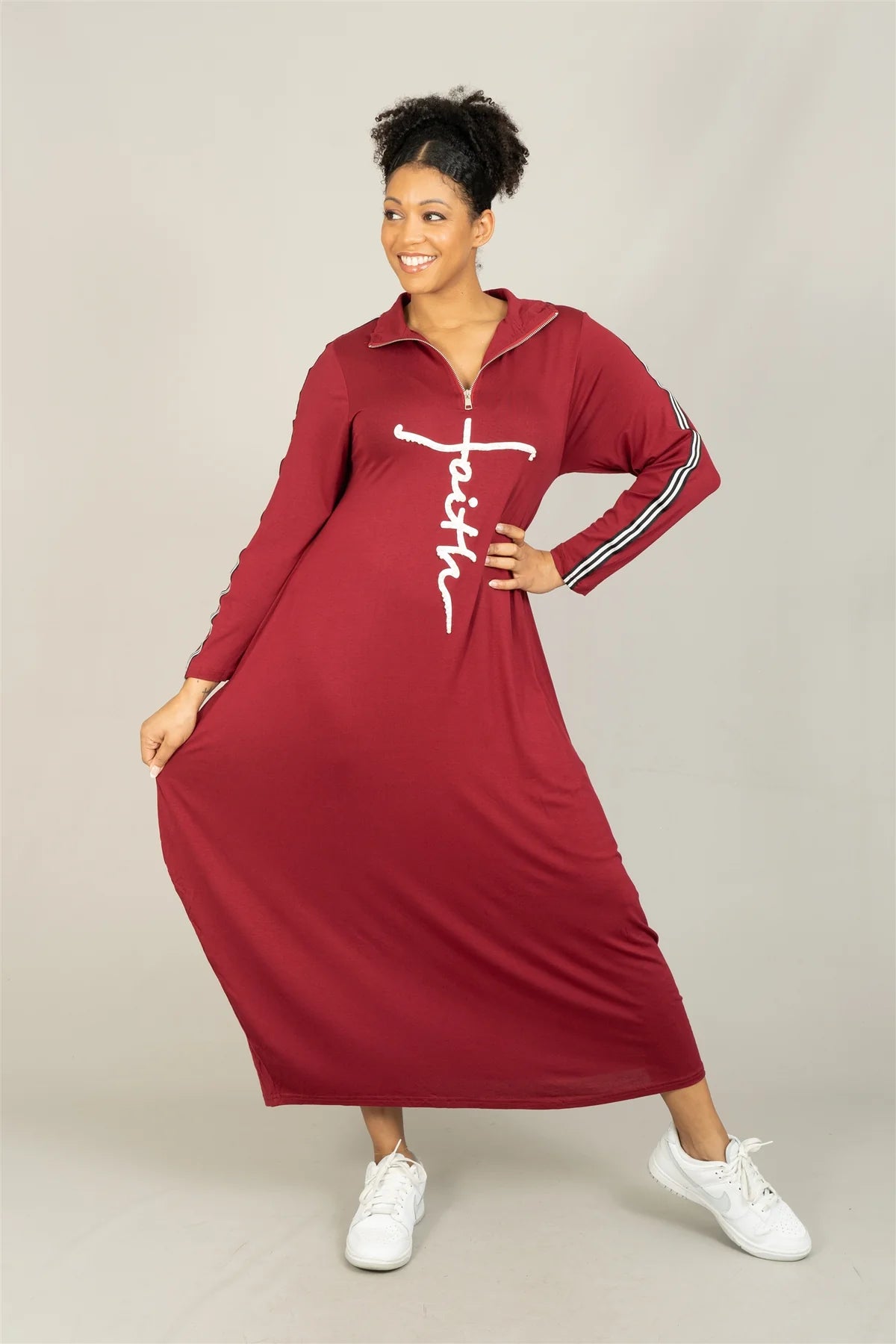 8.30.25 Dress Faith Pearl knit maxi dress OS