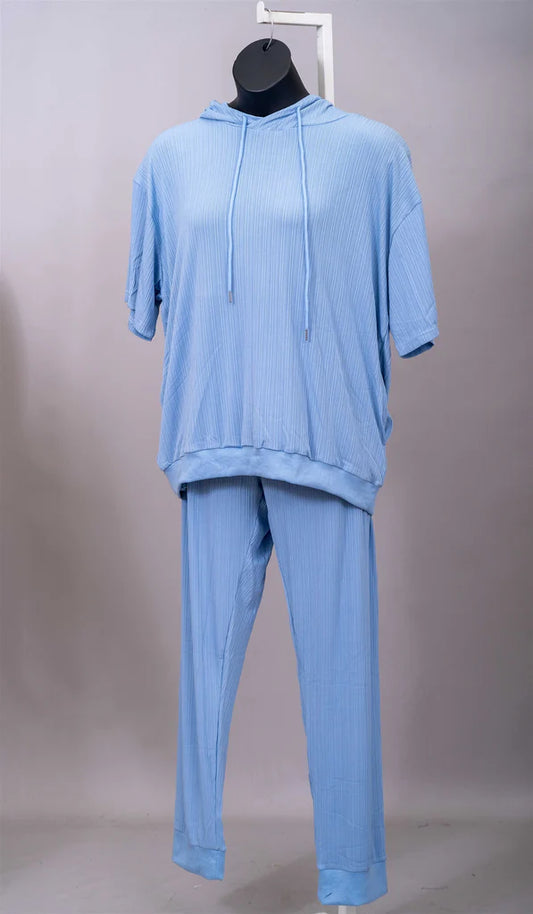 5.5.25 Jogger set short sleeve hot pink set 2pc