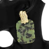 6.4.26 Earring Acetate block w gold nuggets