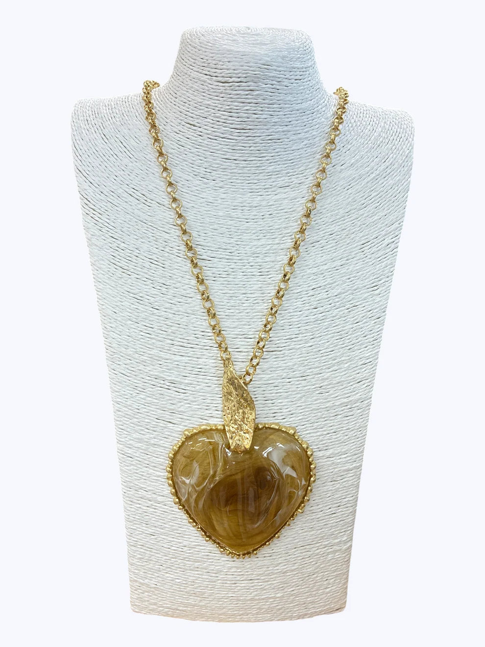 8.27.26 Necklace oversized heart gold chain