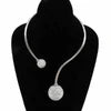 10.22.25 Choker silver w clear stone ball