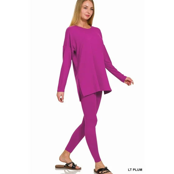 10.3.25 Leggings set Magenta long sleeve