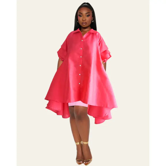 7.17.25 Dress IB  high low w rhinestone button up to 2x