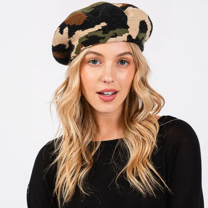 3.18.26 Beret Camo knit