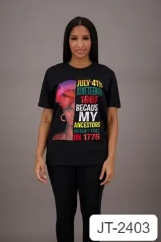 5.25.25 Tshirt half face black Ancestors