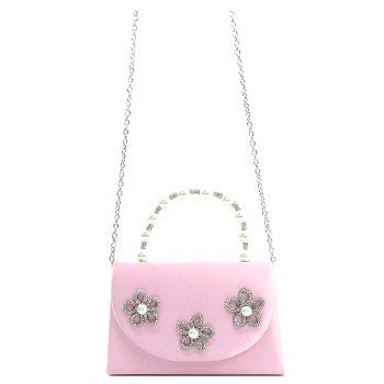 2.26.25 Purse Satin satchell w beaded handle