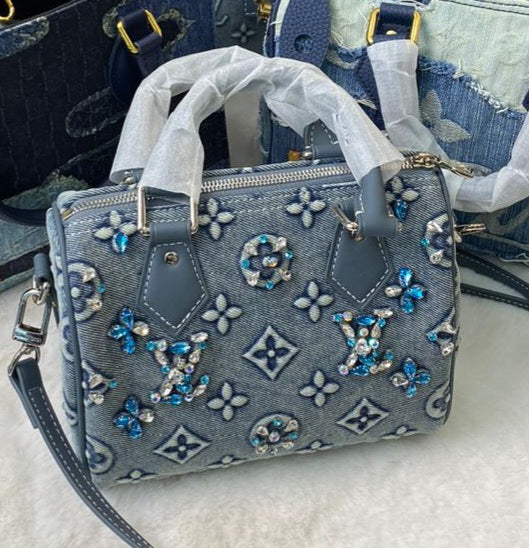12.18.25 Purse LV small speedy denim look