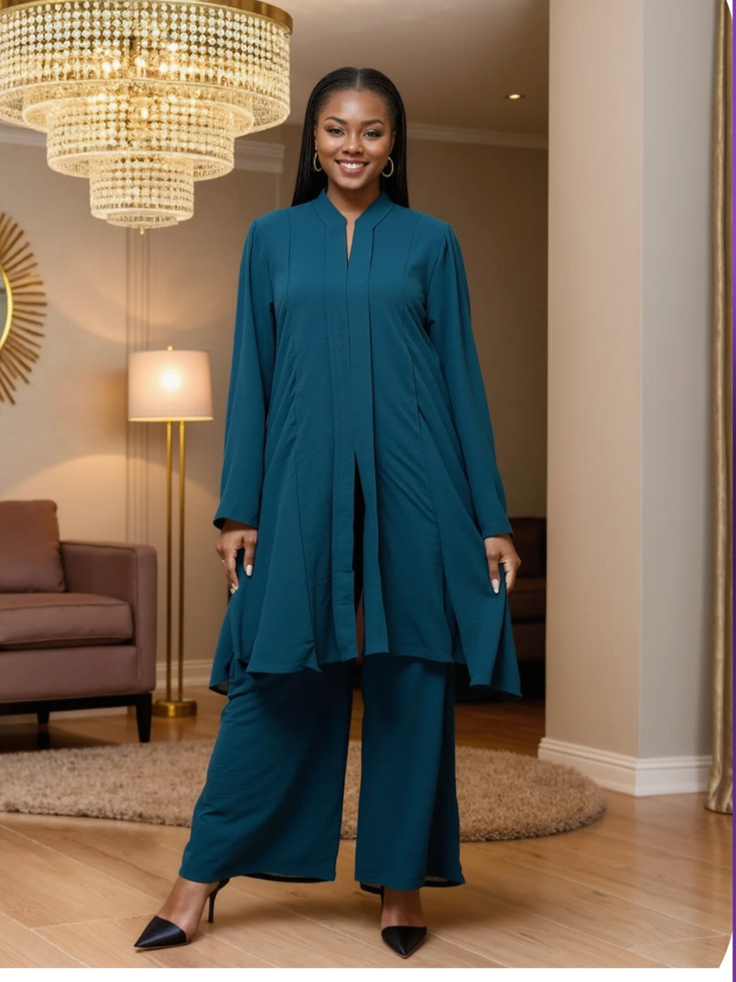 9.27.26 Pants set teal blue