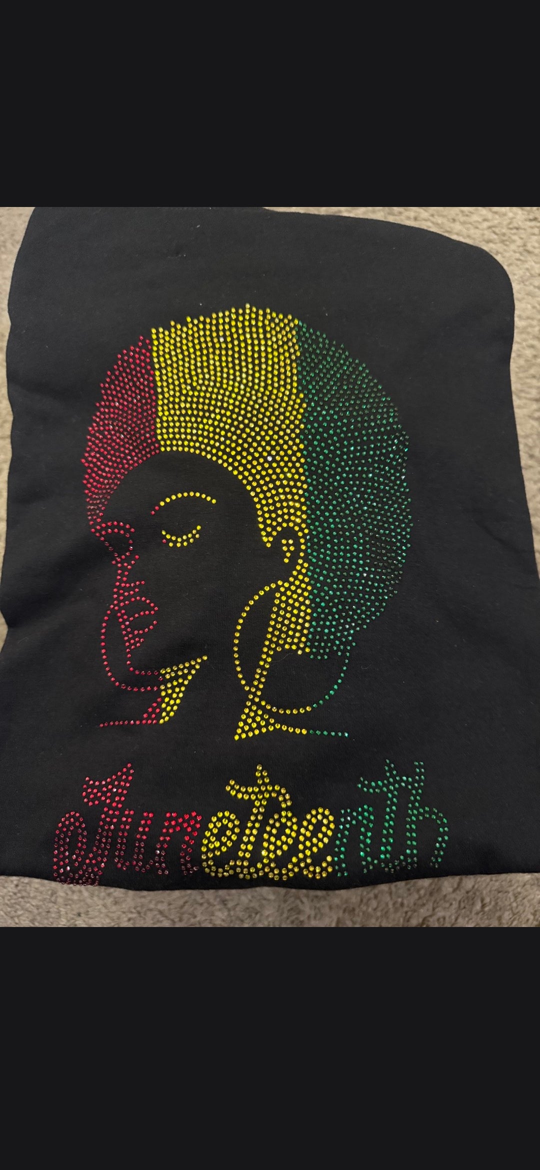 6.2.26 Tshirt junetheneth afro bling lady