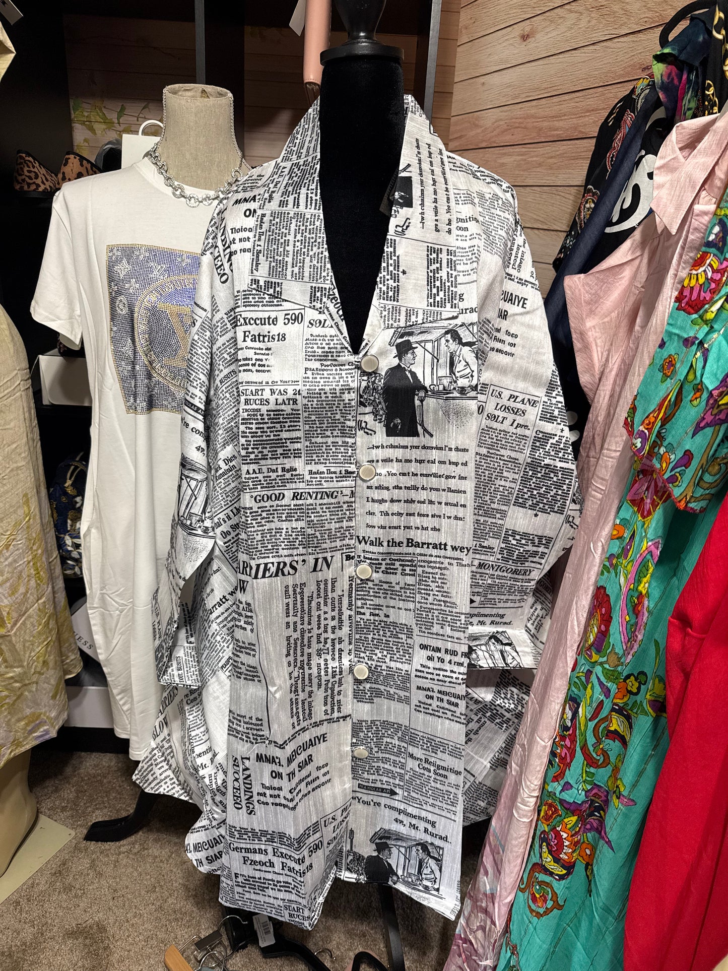 7.1.26 Dress Newpaper coat dress up to 2x