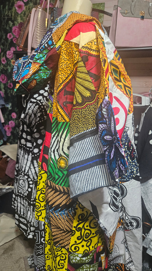 1.30.26 kaftan African patchwork FITS UP TO 3X