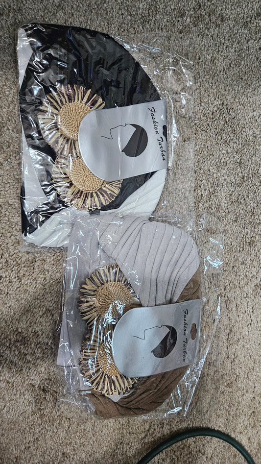 6.3.25 Head wrap turbine w sunflower