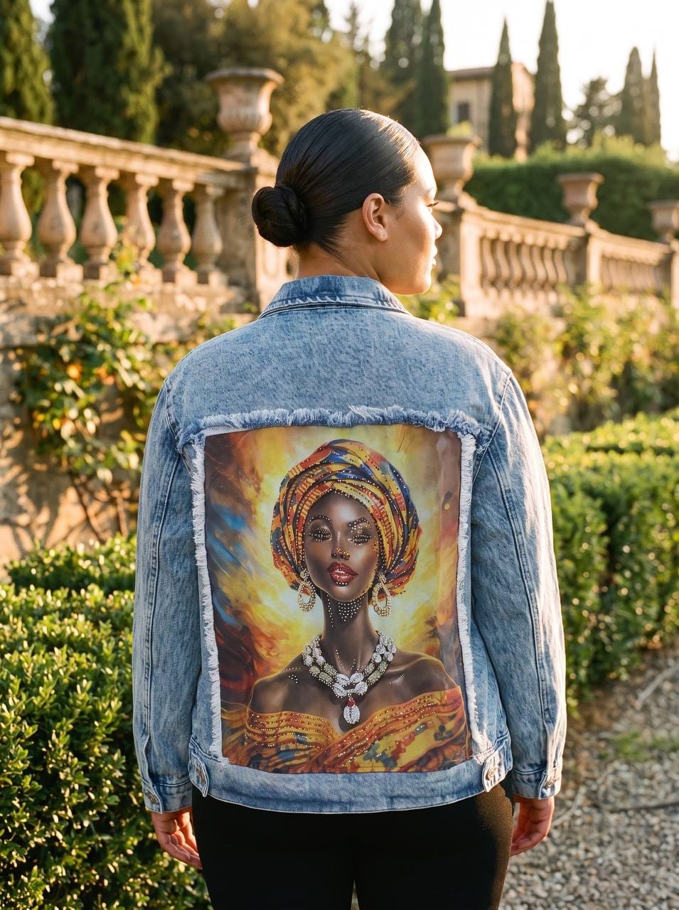 9.21.26 Jacket YK denim w golden wrap lady