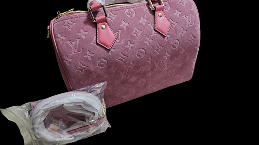 1.12.26 Purse L Speedy suede golden/brown