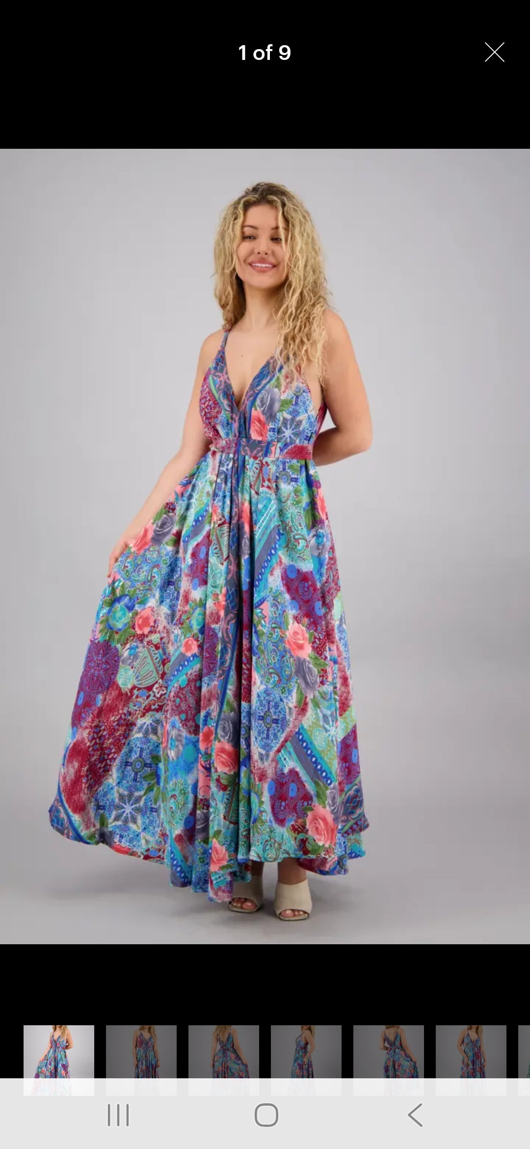 7.13.25 Dress multi print halter dress up to 2x