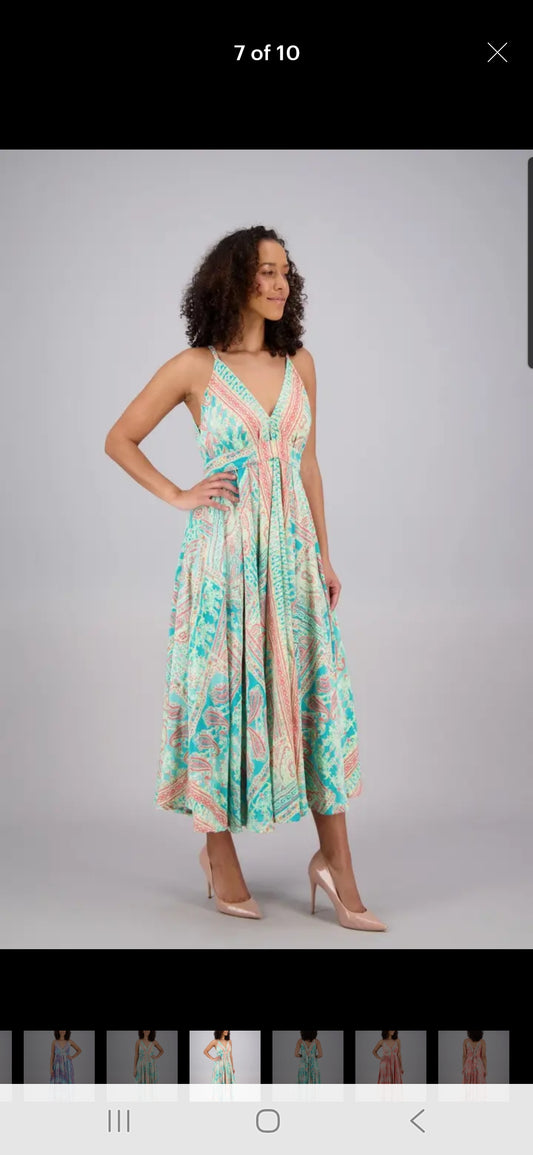 7.13.25 Dress multi print halter dress up to 2x