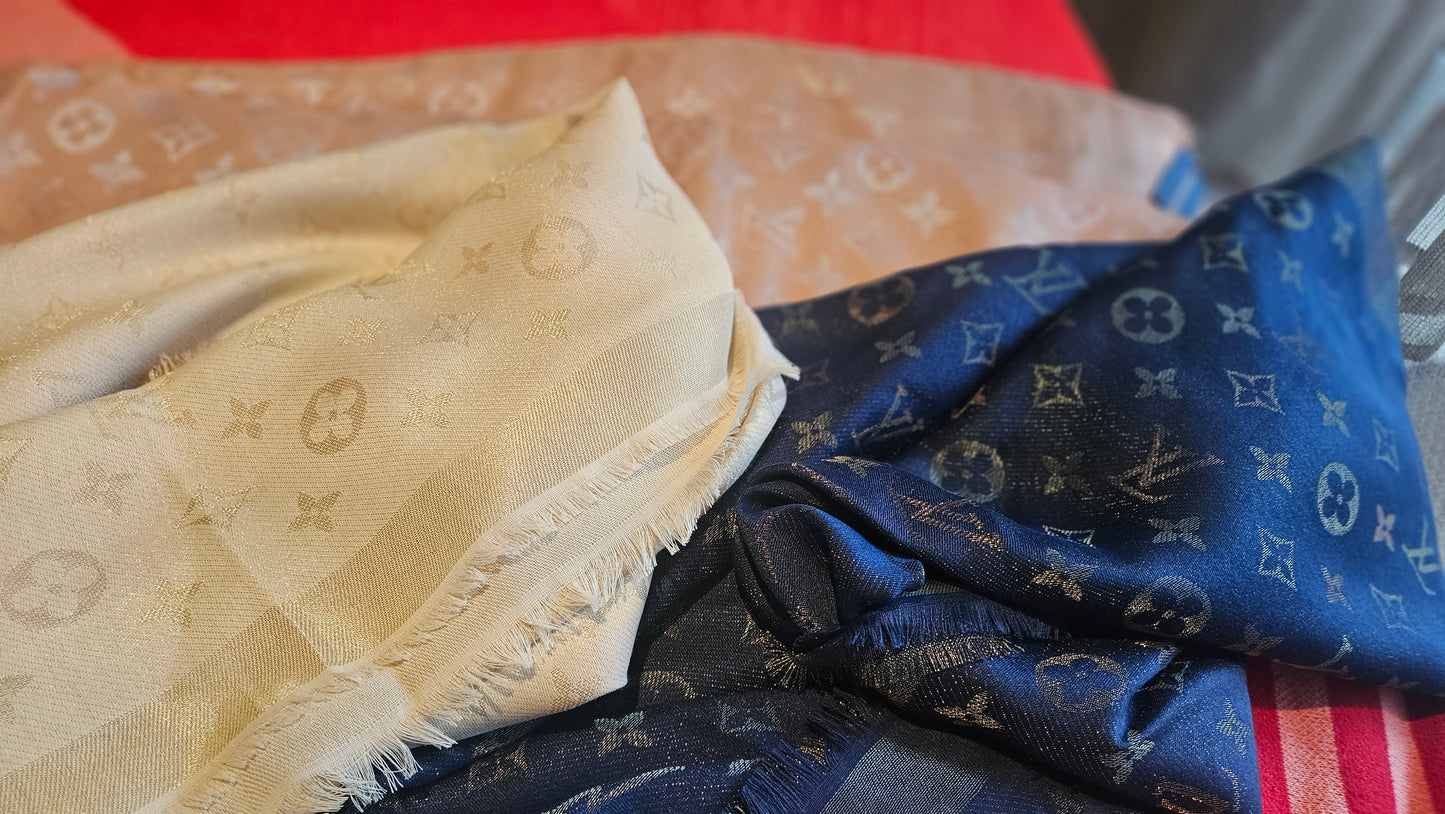 7.18.25 Scarves Designer L w iridescent mix