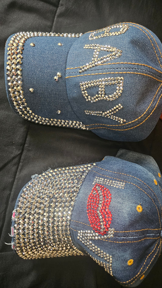 6.3.25 Caps denim bling caps