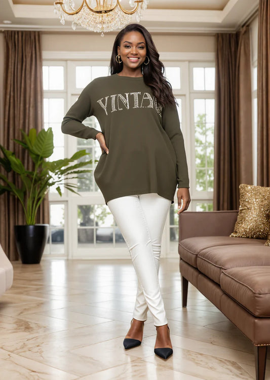 10.15.25 Sweater Vintage Olive  OS