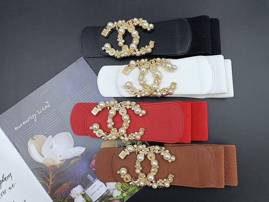 9.3.25 Belts C w rhinestone/ pearl stretchy