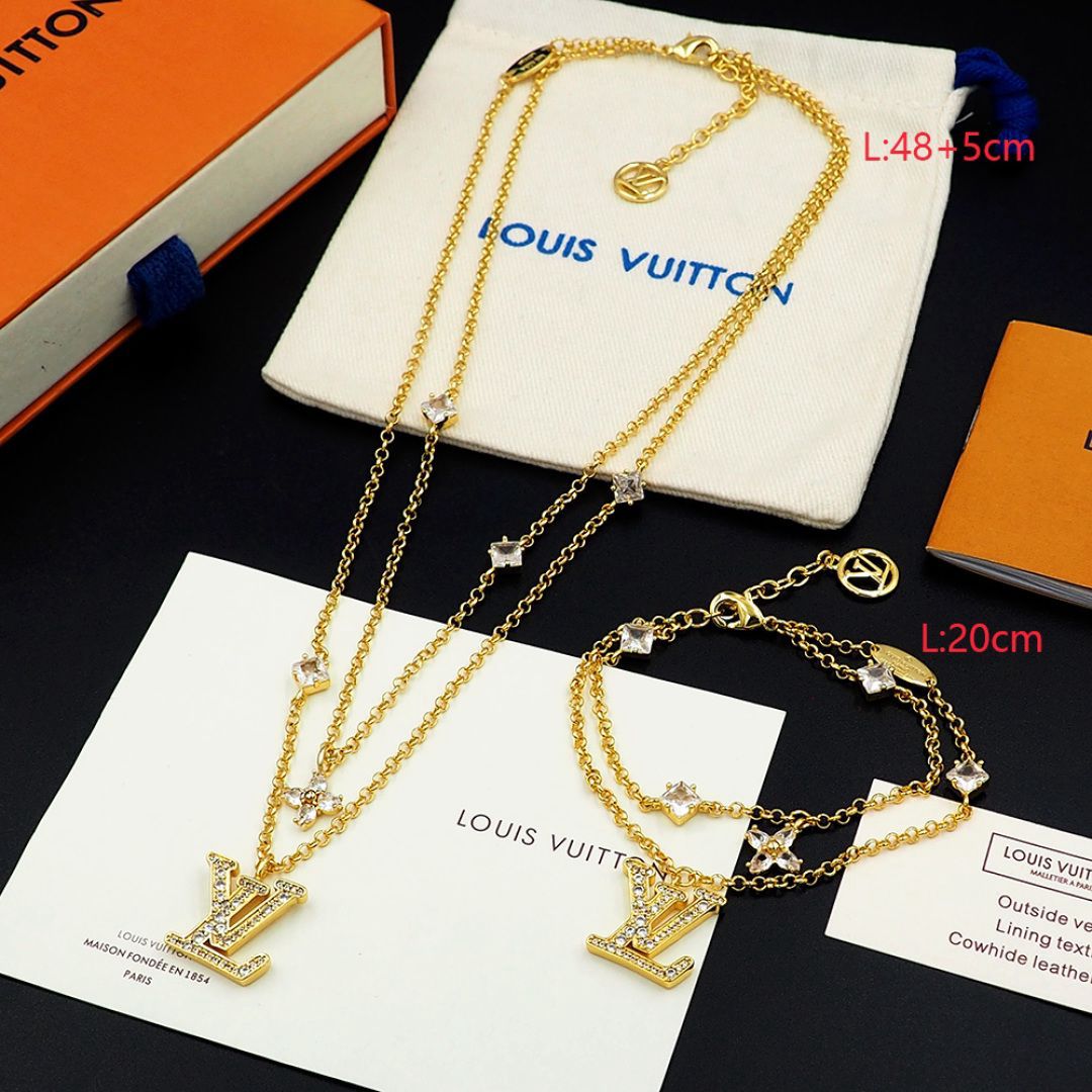 9.30.25 Necklace L double chain w stones