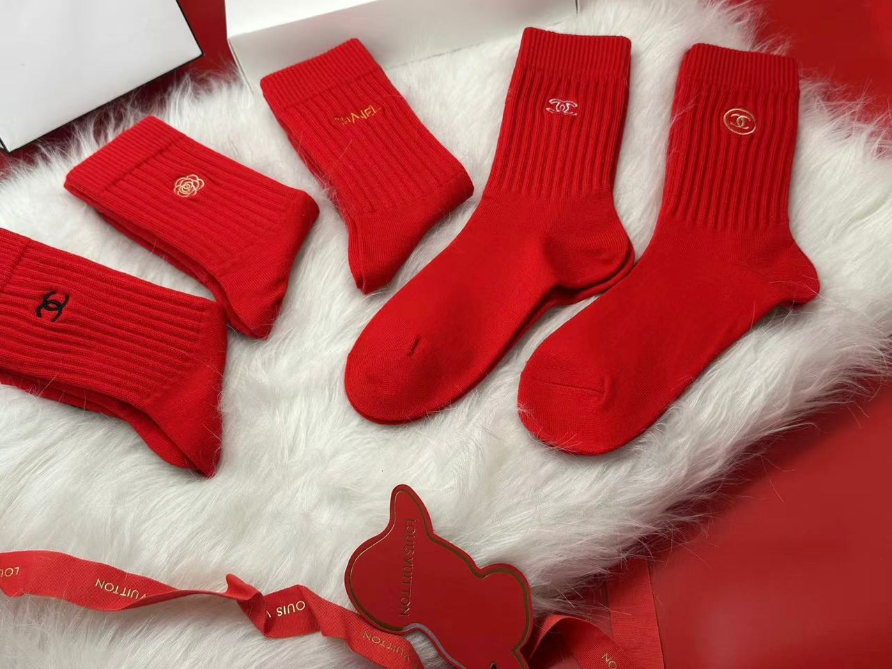 10.27.25 Socks C red holiday socks