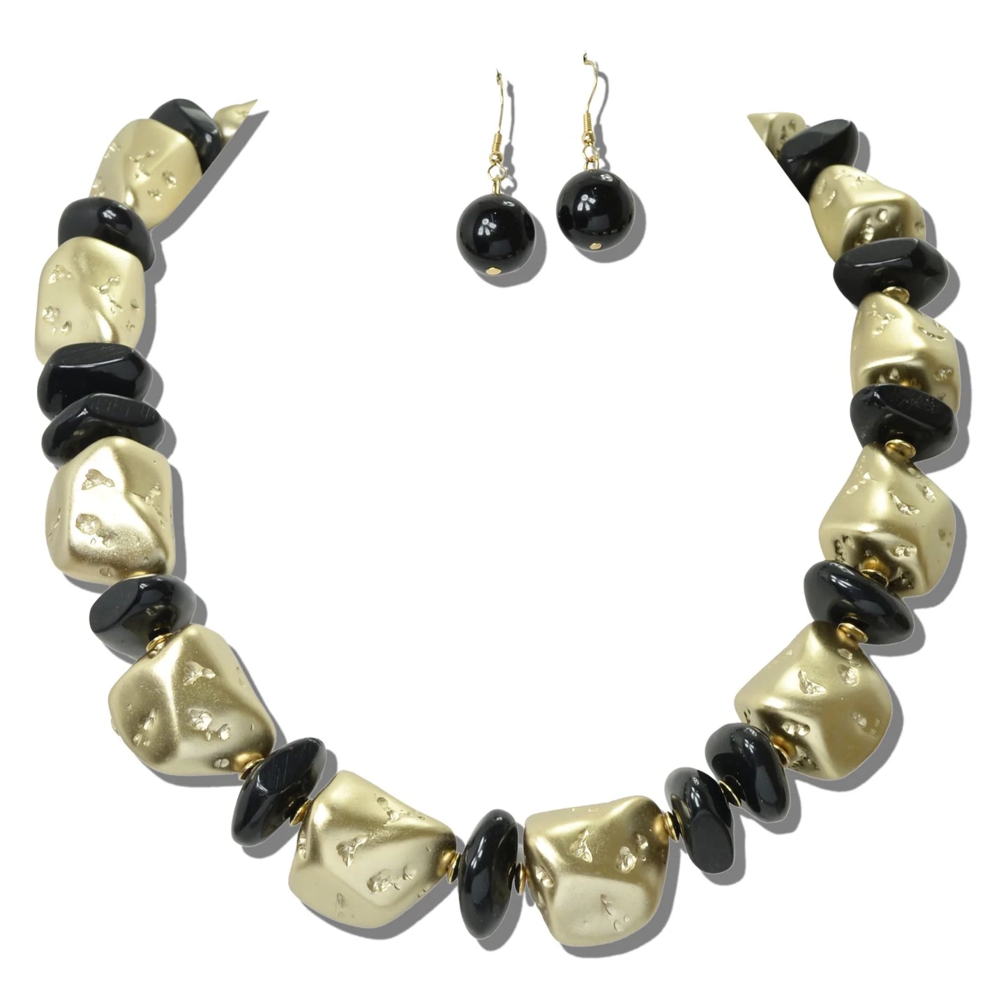8.19.26 necklace set hammer chunky metallic