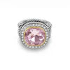 9.4.25 Ring silver gold pink stretch ring