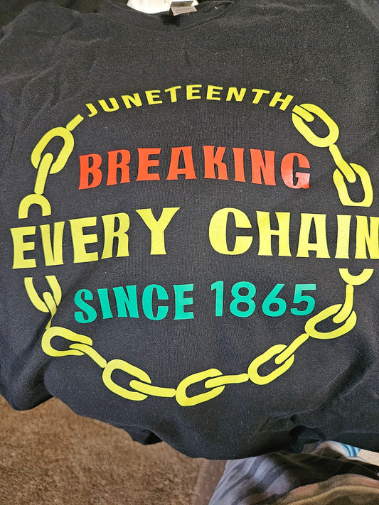 6.8.23 Tshirt Breaking chain black