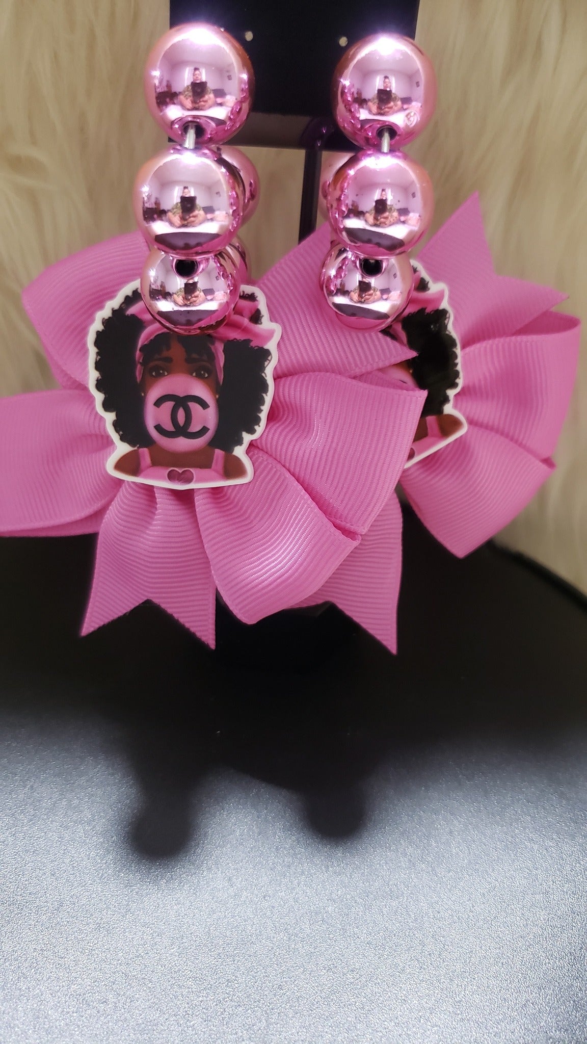 7.22.25 Earrings Ribbon designer