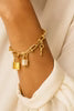 9.29.25 Bracelet lock charm 14k plate link
