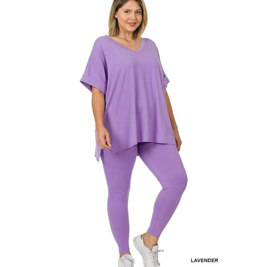 7.1.25 Legging set Lilac vneck w leggings